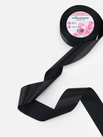 Лента атласная 40 мм x 23 ± 1 м, №39 чёрный SIM-1961206