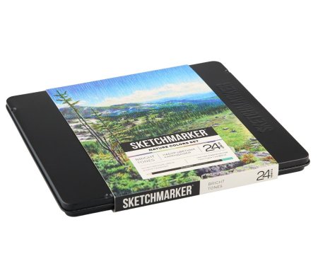 Набор цветных карандашей SKETCHMARKER Природа 24 цв мет.пенал NP-SMCP-NATURE24