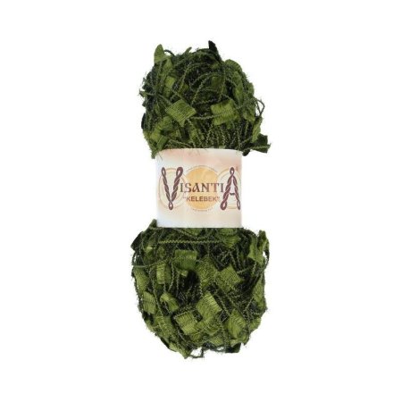 Пряжа VISANTIA Kelebek 80% полиэстер, 20% люрекс 1 х 100 г 100 ± 5 м №21 хаки VIS-KEL-21