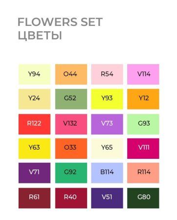 Набор маркеров SKETCHMARKER Flowers Set 24 шт цветы + сумка органайзер MPSM-24FLOW Набор маркеров SKETCHMARKER Flowers Set 24 шт цветы + сумка органайзер MPSM-24FLOW