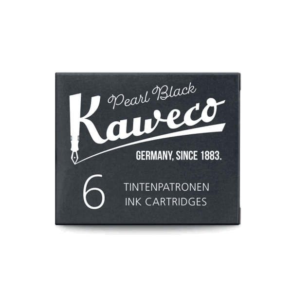 Набор картриджей Kaweco для перьевых ручек 6 штук Жемчужно-черный в картонной коробке KAW-10000257