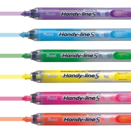 Маркер-выделитель текста автоматический PENTEL Handy-Lines 1.0-4.5 мм пулевидный