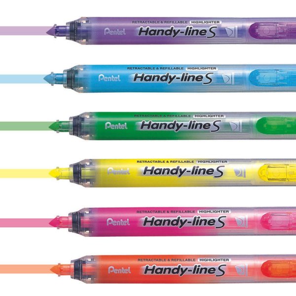 Маркер-выделитель текста автоматический PENTEL Handy-Lines 1.0-4.5 мм пулевидный