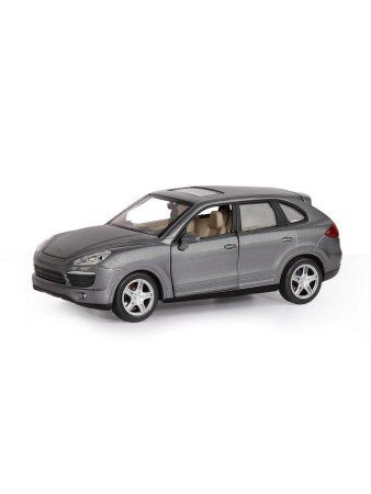 Машинка металл. ТМ "Автопанорама" 1:24 Porsche Cayenne S, серый, свободный ход колес, откр. двери, капот и багажник, свет, звук, в/к 24.5 x 12.5 x 10.5 см JAM-JB1200119