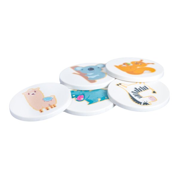 Лото с пластиковыми фишками "Животные" 6 карточек, 36 фишек, 3+ KOR-04521