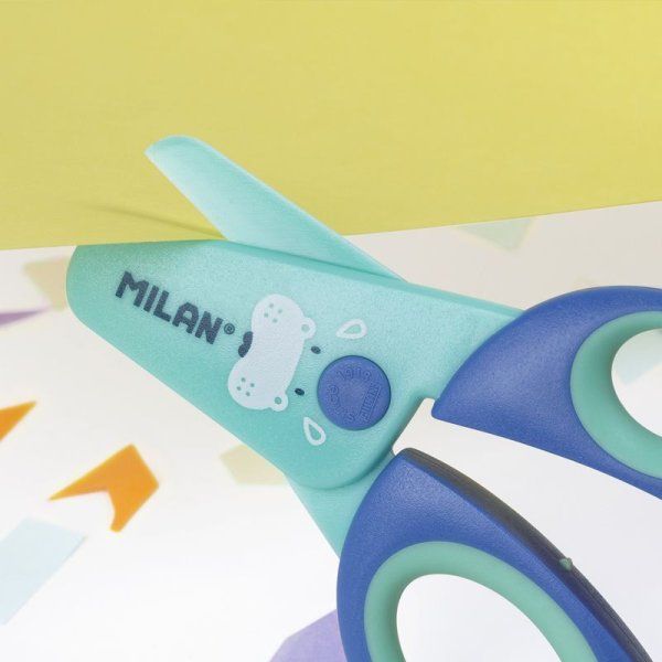 Ножницы детские MILAN Funny 12.2 см, пластиковые лезвия, ассорти ML-14690716