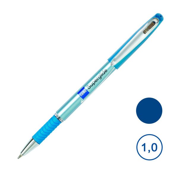 Ручка шариковая Cello "SuperGlide" 1 мм 1 шт цвет чернил: синий RE-0515