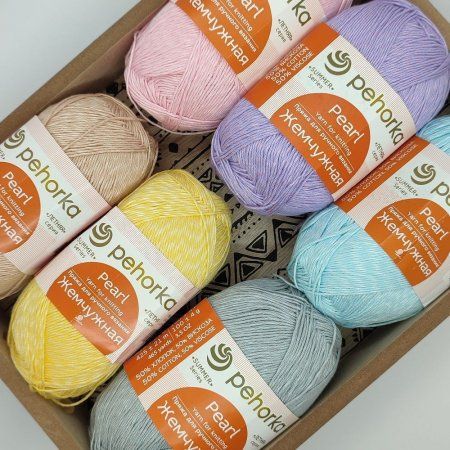 Пряжа Пехорская ПТ "Жемчужная" 50% хлопок, 50% вискоза 100 г 425 м 1 шт