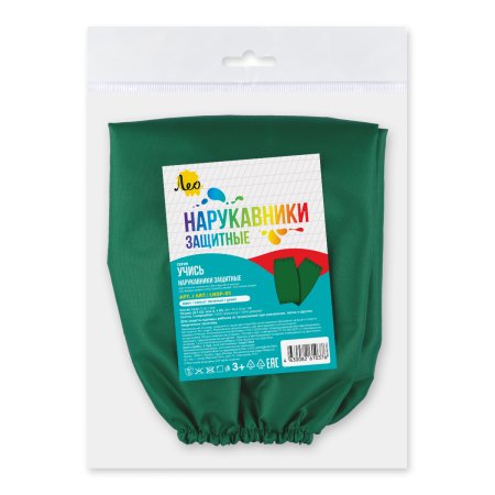 Нарукавники "Лео" "Учись" 100% полиэстер 2 шт зеленый LNOP-01-G