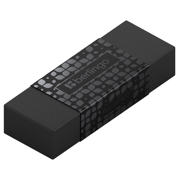 Ластик Berlingo "DoubleBlack", прямоугольный 50 x 18 x 10 мм RE-BLc_00420