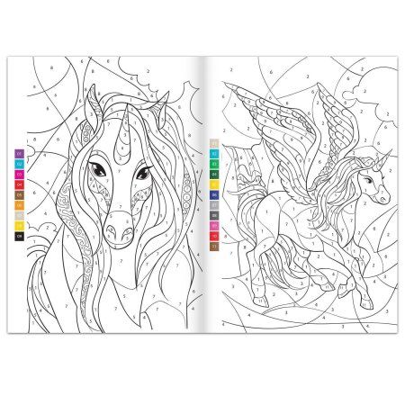 Раскраска по номерам "Волшебные единороги" А4 16 стр SIM-5298374 Раскраска по номерам "Волшебные единороги" А4 16 стр SIM-5298374