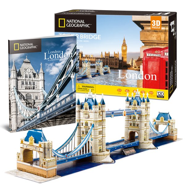 3D пазл CubicFun National Geographic Тауэрский мост, 120 деталей UT-DS0978h
