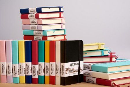 Блокнот для зарисовок SKETCHMARKER 140 г/м2 13 x 21 см 80 л, твердая обложка, Небесно-голубой MP23142973SM