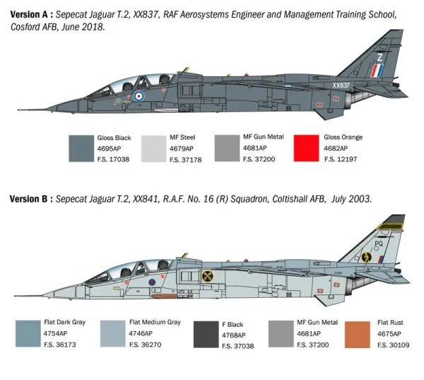 Сборная модель: Самолет Jaguar T.2 R.A.F. TRAINER З-1470ИТ