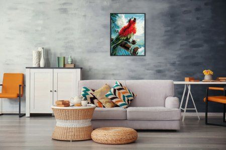 Набор для раскрашивания по номерам (холст на подрамнике) ФРЕЯ 50 х 40 см "Пиратский попугай" PNB/PL-057