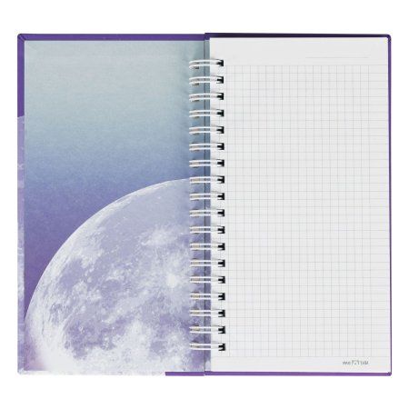 Записная книжка 95 x 175 мм 96л. MESHU "Moon light" на гребне, мат. ламинация, твердая обложка, выб. УФ-лак RE-MS_52915