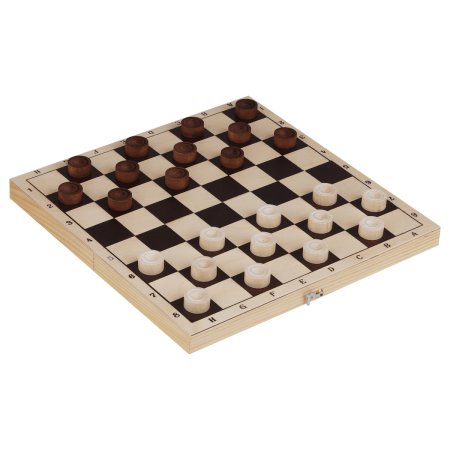 Шашки ТРИ СОВЫ деревянные с деревянной доской 29 x 29 см RE-НИ_46629