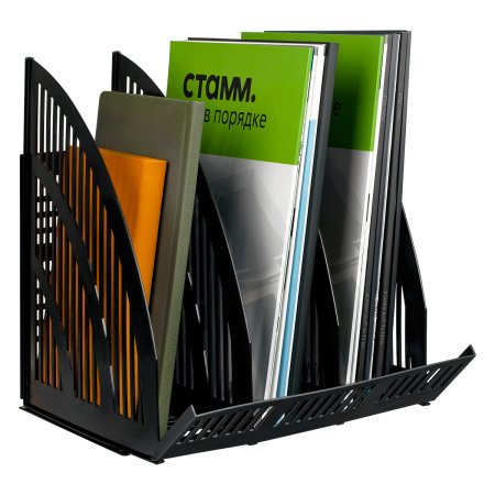 Лоток для бумаг вертикальный СТАММ "Line" сборный, 3 отделения, черный RE-ЛТВ-01470 Лоток для бумаг вертикальный СТАММ "Line" сборный, 3 отделения, черный RE-ЛТВ-01470