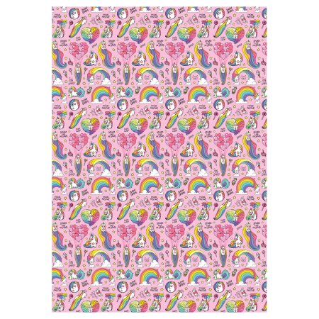 Упаковочная бумага глянцевая MESHU "Unicorn" 1л. 70 x 100 см 80 г/м2, ассорти, 1 шт RE-MS_62805