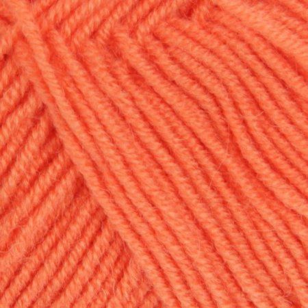 Пряжа Пехорская ПТ "Удачная" 50% шерсть, 50% акрил 1 х 100 г 250 ± 29 м №396 настурция