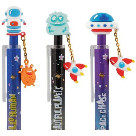 Ручка шариковая автоматическая MESHU "Space Journey" синяя, 0.5 мм, грип, ассорти, топпер RE-MS_61024