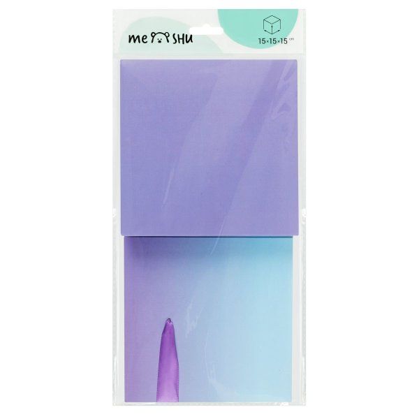 Коробка складная подарочная MESHU "Duotone. Blue-Lilac gradient" 15 x 15 x 15 см, с лентой RE-MS_54174