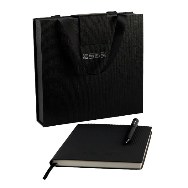 Набор подарочный "Стихия" Black edition записная книжка А5 80л + шариковая ручка NP-ST07010