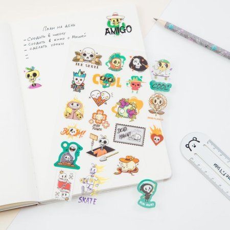 Наклейки ПВХ MESHU "Horror" 10 x 21 см, 24 накл, инд. уп., европодвес RE-MS_42752