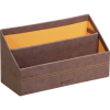 Лоток для писем RHODIARAMA 25 x 10 x 14 см, 2 отделения, экокожа, шоколад RH-318843C