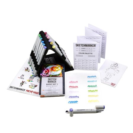 Набор маркеров SKETCHMARKER Basic 7 12 шт + сумка органайзер MPSM-12BAS7