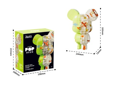 Конструктор Jaki "Bearbrick: Laser Green" IT-JK6250-3