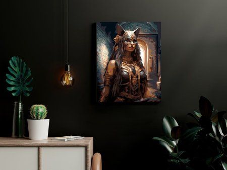 Набор для раскрашивания по номерам (холст на подрамнике) ФРЕЯ 50 х 40 см "Величественная Бастет" PNB/PL-271