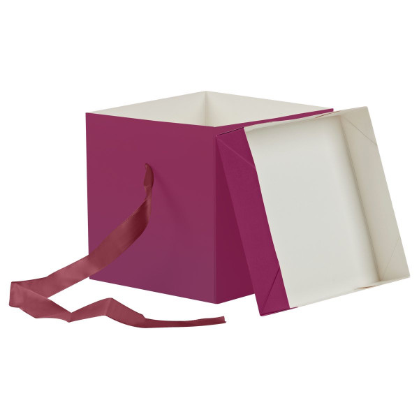 Коробка складная подарочная MESHU "Persian Red" 15 x 15 x 15 см, с лентой RE-MS_54178
