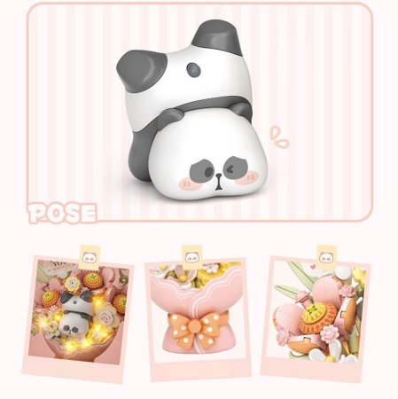 Конструктор LOZ "Панда в розовом букете" IT-7301_MK