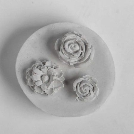 Молд силикон "Цветы" d 1.2см; 1.5 см; 1.8 см, вес изд 4, 6 г МИКС SIM-7129050