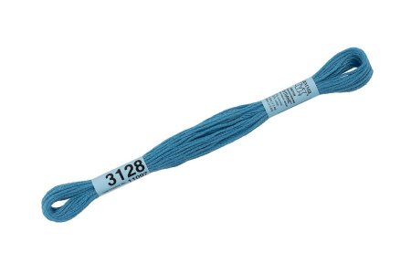 Нитки для вышивания GAMMA мулине (3071-3172) 8 м №3128 св.св.синий MG-3128