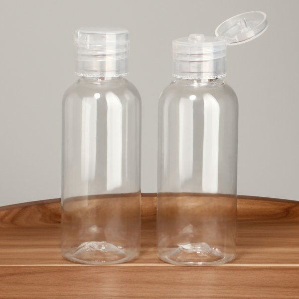 Бутылочка д/хранения флип-топ 60 мл 10x3,5x3,5 см пластик набор 2 шт SIM-10843406