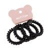 Резинки для волос MESHU пружинки, черные, 4 шт, европодвес RE-MS_60574