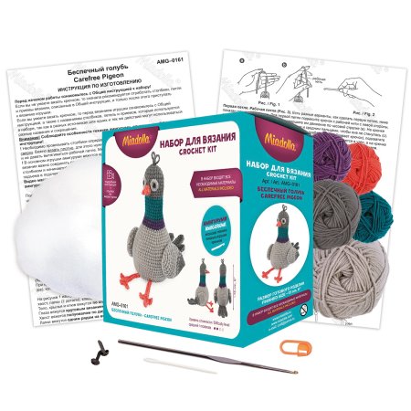 Набор для вязания "Miadolla" Беспечный голубь AMG-0161