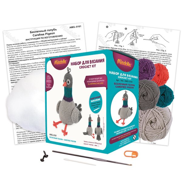 Набор для вязания "Miadolla" Беспечный голубь AMG-0161