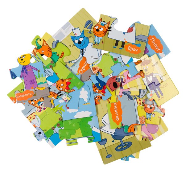 Напольный пазл Step Puzzle "Baby Step. Три кота" средний 30 деталей STP-70161