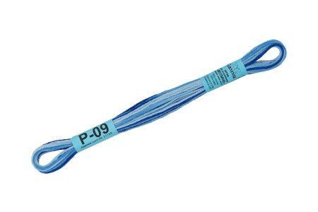 Нитки для вышивания GAMMA мулине меланж 8 м яр.синий-св.синий MG-Р-09