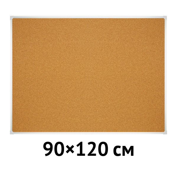 Доска пробковая OfficeSpace 90 x 120 см алюминиевая рамка RE-343751