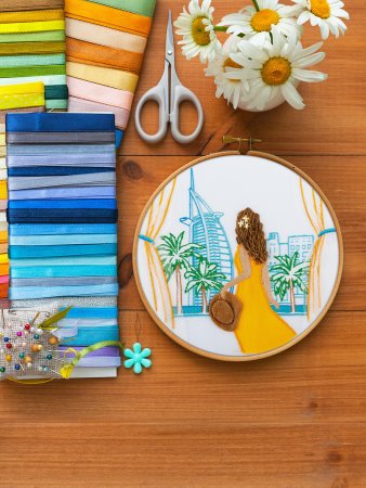 Набор для вышивания PANNA Живая картина. Увидеть Дубай 15.5 х 15.5 см JK-2346