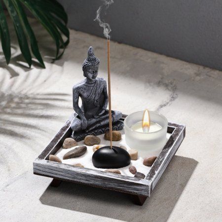 Сад камней с подставкой для благовоний "Мечта" 12.5 x 12.5 x 13 см, бетон SIM-9870774 Сад камней с подставкой для благовоний "Мечта" 12.5 x 12.5 x 13 см, бетон SIM-9870774