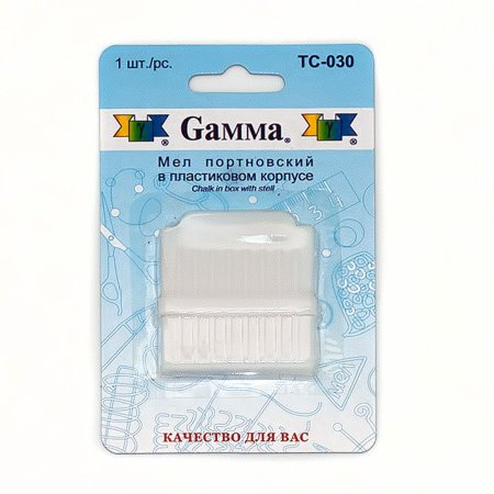 Мел портновский с точилкой GAMMA 1 шт белый в блистере TC-030
