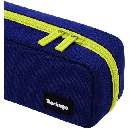 Пенал-футляр корпусный Berlingo "Navy green" 210 x 70 x 50 мм, полиэстер, 3 внутренних отделения RE-PM09159