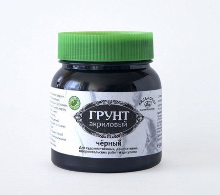 Грунт акриловый Аква-колор 300 мл 300 г черный К2606_1