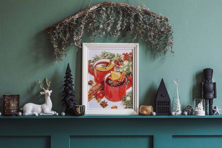 Набор для раскрашивания по номерам (на картоне) ФРЕЯ 40 х 30 см "Ароматный глинтвейн" PKZ/PM-010