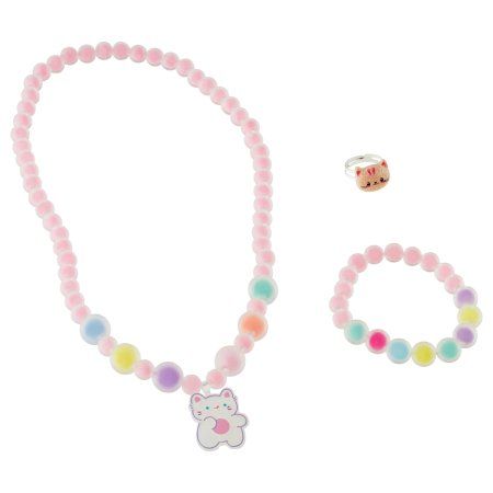 Набор украшений MESHU "Kitty" бижутерия, кольцо, браслет, бусики с подвеской, европодвес RE-MS_60720